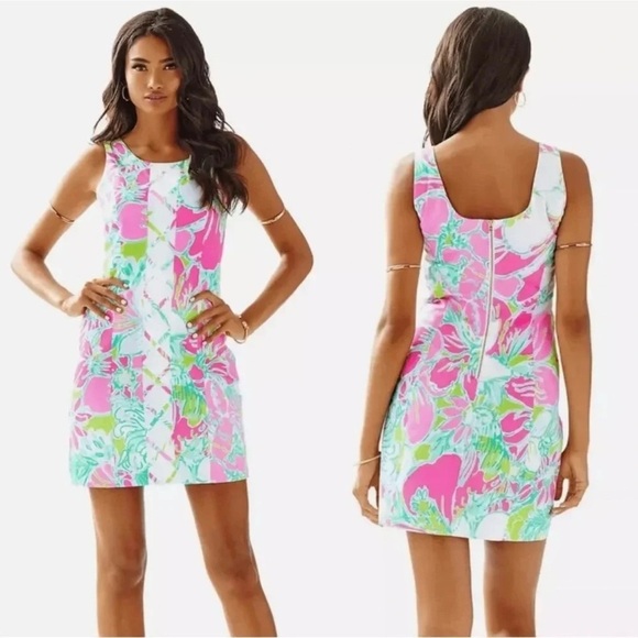 Lilly Pulitzer Don't Give A Cluck Cathy Shift Dress Size 2 - Picture 1 of 11